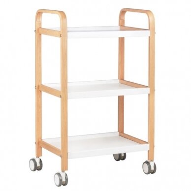 Professional cosmetology trolley HS09 metal and wood imitation