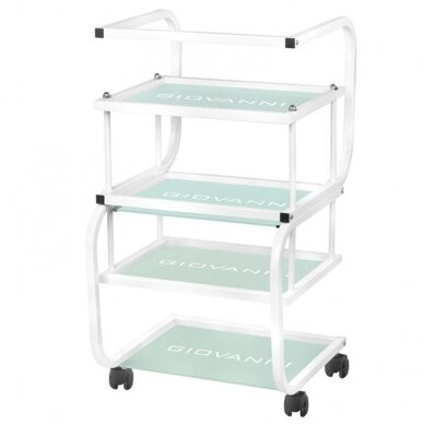 GIOVANNI CLASSIC 1012 professional cosmetology trolley, white color