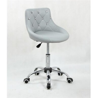 Professional beauty salons and beauticians stool HC931K, grey eco-leather