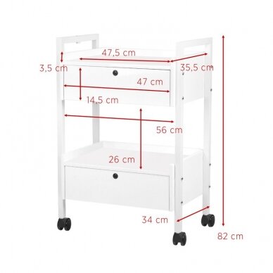 GIOVANNI CLASSIC TYP 1019 профессиональная косметологическая тележка, белого цвета 1