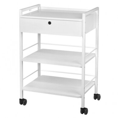 GIOVANNI CLASSIC 1019A professional cosmetic trolley, white color 5