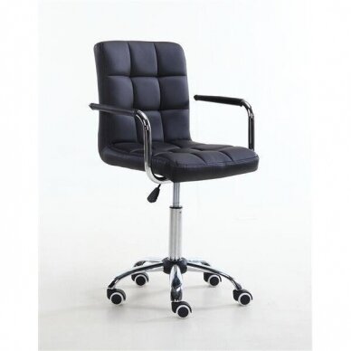 Beauty salons and beauticians stool HC1015KP, black eco-leather