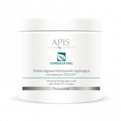 APIS NATURAL EXPRESS LIFTING stipriai stangrinanti alginatinė veido kaukė su TENS'UP kompleksu, 250 g.