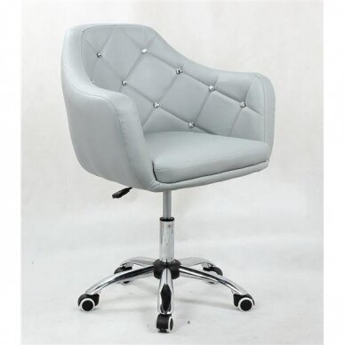 Beauty salons and beauticians stool HC830K, gray eco-leather