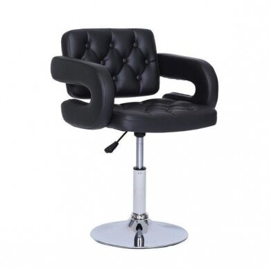 Beauty salons and beauticians stool HC8403N, black eco-leather