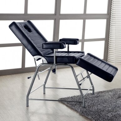 Professional tattoo bed - chair PRO INK 602, black color 1