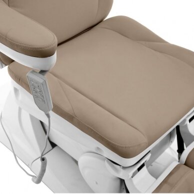 Profesionali elektrinė podologinė kėdė- lova-gultas pedikiūro procedūroms AZZURRO 870S PEDI (3 varikliai), kapučino spalvos 2
