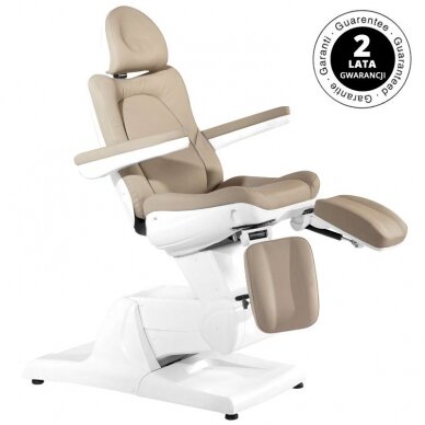 Professional electric podiatric chair-bed-bed for pedicure procedures AZZURRO 870S PEDI (3 motors), cappuccino color 3