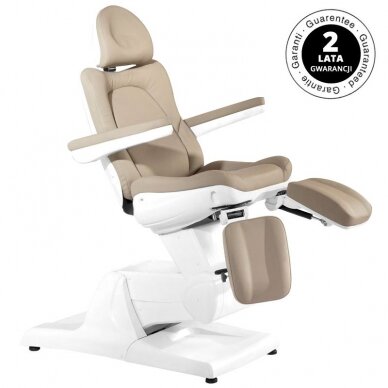 Profesionali elektrinė podologinė kėdė- lova-gultas pedikiūro procedūroms AZZURRO 870S PEDI (3 varikliai), kapučino spalvos 3
