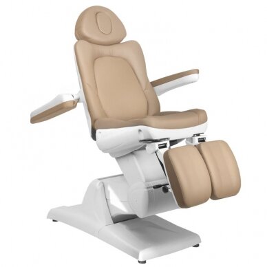 Professional electric podiatric chair-bed-bed for pedicure procedures AZZURRO 870S PEDI (3 motors), cappuccino color 4