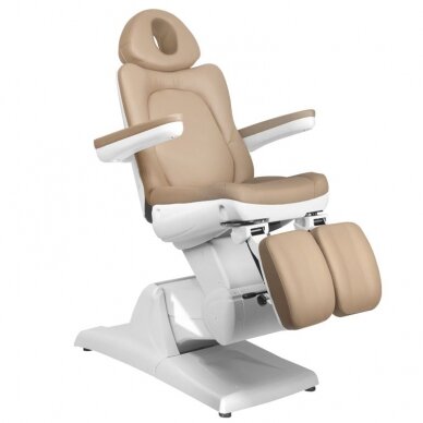 Professional electric podiatric chair-bed-bed for pedicure procedures AZZURRO 870S PEDI (3 motors), cappuccino color 5