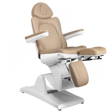 Profesionali elektrinė podologinė kėdė- lova-gultas pedikiūro procedūroms AZZURRO 870S PEDI (3 varikliai), kapučino spalvos 6