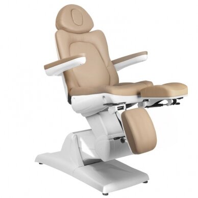 Professional electric podiatric chair-bed-bed for pedicure procedures AZZURRO 870S PEDI (3 motors), cappuccino color 6