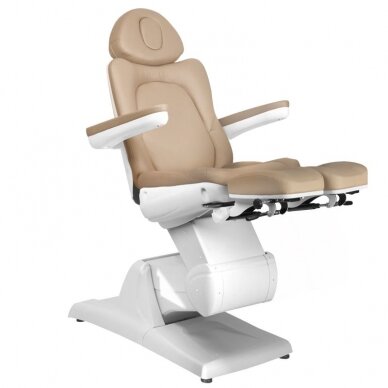 Professional electric podiatric chair-bed-bed for pedicure procedures AZZURRO 870S PEDI (3 motors), cappuccino color 7