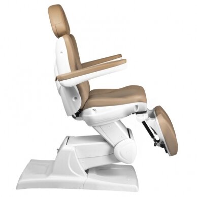 Professional electric podiatric chair-bed-bed for pedicure procedures AZZURRO 870S PEDI (3 motors), cappuccino color 10