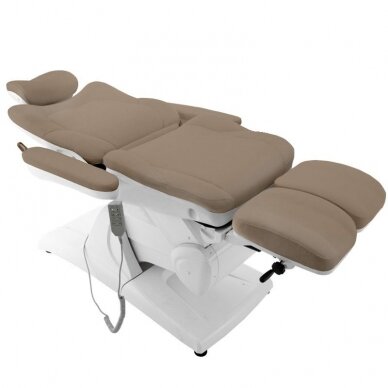 Professional electric podiatric chair-bed-bed for pedicure procedures AZZURRO 870S PEDI (3 motors), cappuccino color 11