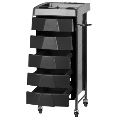 Professional GABBIANO 008 hairdresser's trolley, black MOD008 1