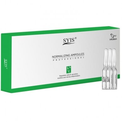 SYIS skin normalizing ampoules with zinc and vitamin PP, 10 * 3 ml.