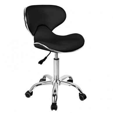 Professional master chair with castors GABBIANO Q-4599, black color