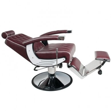 Professional barbers and beauty salons haircut chair GABBIANO IMPERIAL, burgundy color 2