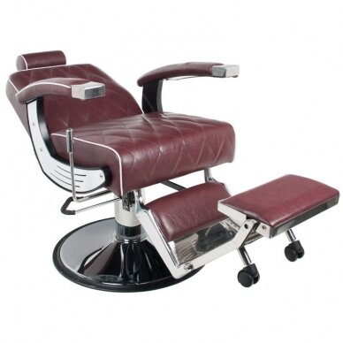 Professional barbers and beauty salons haircut chair GABBIANO IMPERIAL, burgundy color 3