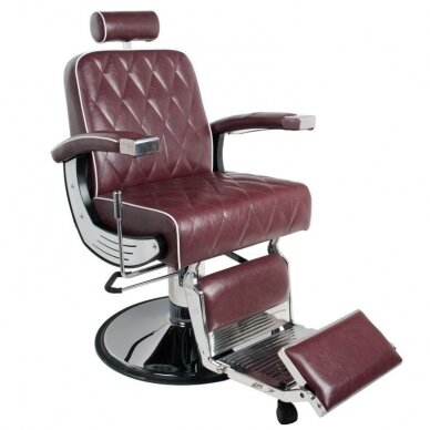 Professional barbers and beauty salons haircut chair GABBIANO IMPERIAL, burgundy color