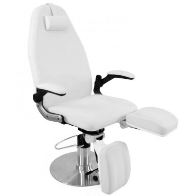 Professional hydraulic cosmetology chair for pedicure procedures AZZURRO 713A, white color