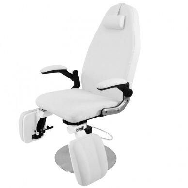 Professional hydraulic cosmetology chair for pedicure procedures AZZURRO 713A, white color 1