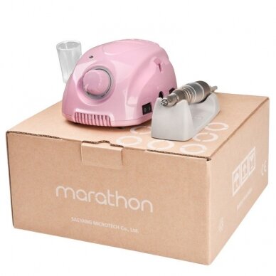 Professional electric nail drill for manicure and pedicure MARATHON 3 CHAMPION H200, pink color 6