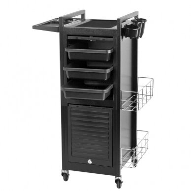 Professional barber trolley GABBIANO DELUXE 401, black 4