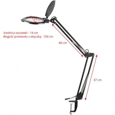 Professional cosmetic LED lamp-magnifier MOONLIGHT 8013/6 surface-mounted, white color 3