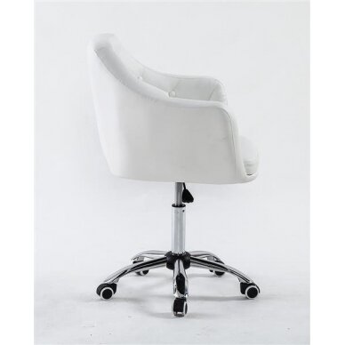 Beauty salons and beauticians stool HC831K, white eco-leather 2