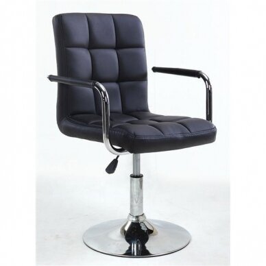 Beauty salons and beauticians stool HC1015NP, black eco-leather