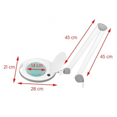 ELEGANTE REDLINE professional cosmetic LED lamp-loupe ELEGANTE 6014 60 SMD 5D (attached to surfaces) 7