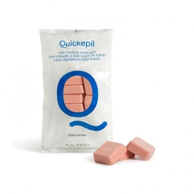 QUICKEPIL hard depilatory wax, 1kg pink