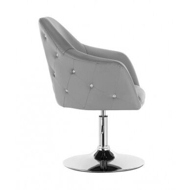 Grožio salono kėdė stabiliu pagrindu HC547, pilkos spalvos 2