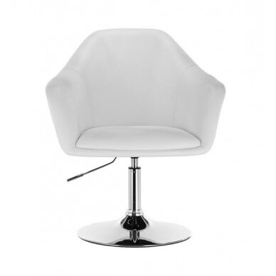 Grožio salono kėdė stabiliu pagrindu HC547, baltos spalvos 1