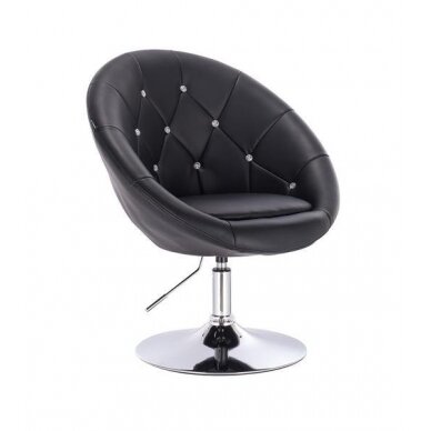 Beauty salons and beauticians stool HC8516CN, black eco-leather