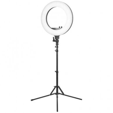 Professional lamp for make-up artists LED RING LIGHT stand + phone holder + light control 18" (48w)