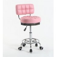 Master chair with backrest HC636, light pink eco leather