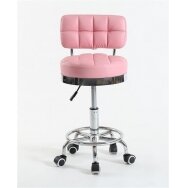 Master chair with backrest HC636, light pink eco leather