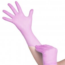 ALL4MED одноразовые нитриловые перчатки PINK S