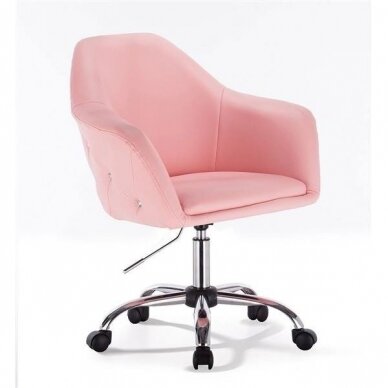 Beauty salons and beauticians stool HC547K, pink eco-leather