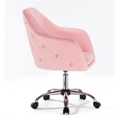 Beauty salons and beauticians stool HC547K, pink eco-leather 2