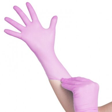 ALL4MED disposable nitrile gloves PINK S  1