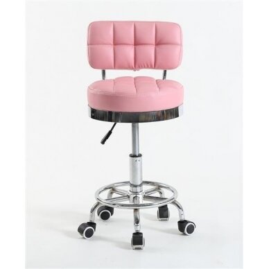 Master chair with backrest HC636, light pink eco leather 1