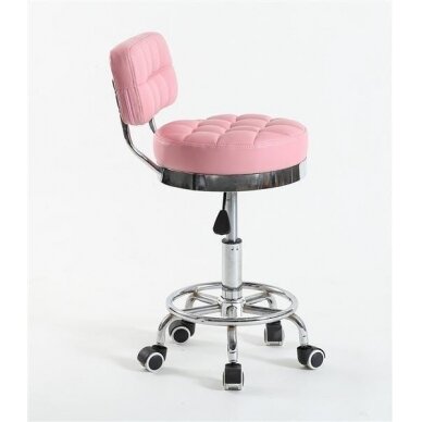 Master chair with backrest HC636, light pink eco leather 2