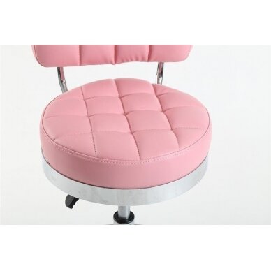 Master chair with backrest HC636, light pink eco leather 3