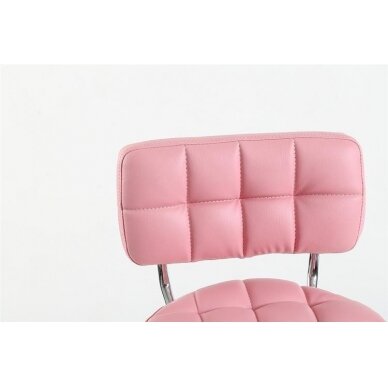 Master chair with backrest HC636, light pink eco leather 4