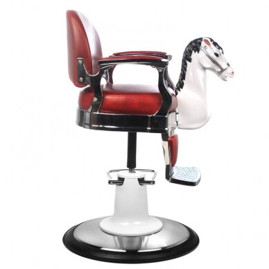 Professional children's hairdressing chair for beauty and barber salons ARKLIUKAS, burgundy 1